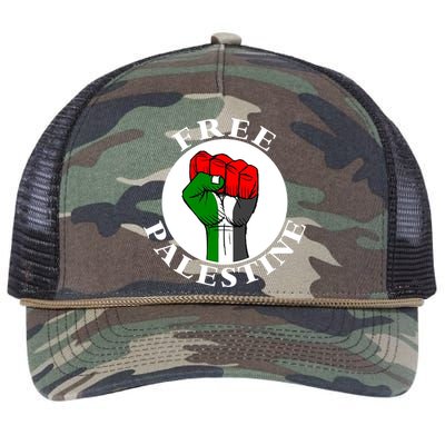 #Freepalestine Free Palestine Retro Rope Trucker Hat Cap