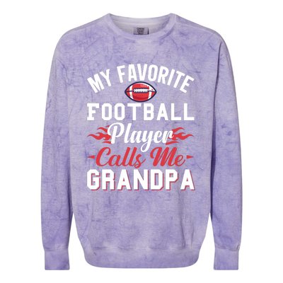 Favorite Football Player Grandpa Graphic Colorblast Crewneck Sweatshirt