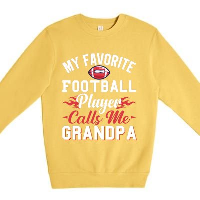 Favorite Football Player Grandpa Graphic Premium Crewneck Sweatshirt