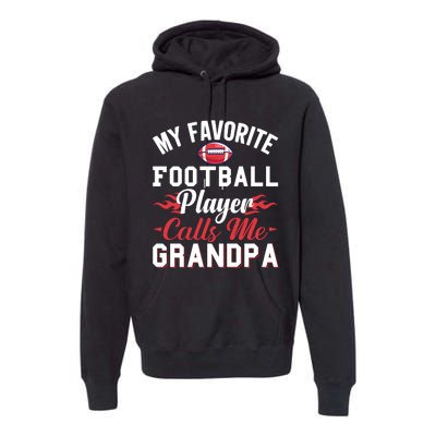 Favorite Football Player Grandpa Graphic Premium Hoodie