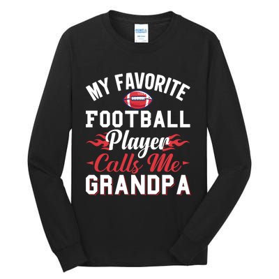 Favorite Football Player Grandpa Graphic Tall Long Sleeve T-Shirt