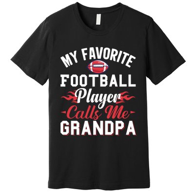 Favorite Football Player Grandpa Graphic Premium T-Shirt