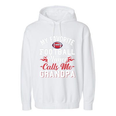 Favorite Football Player Grandpa Graphic Garment-Dyed Fleece Hoodie