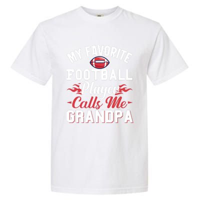 Favorite Football Player Grandpa Graphic Garment-Dyed Heavyweight T-Shirt