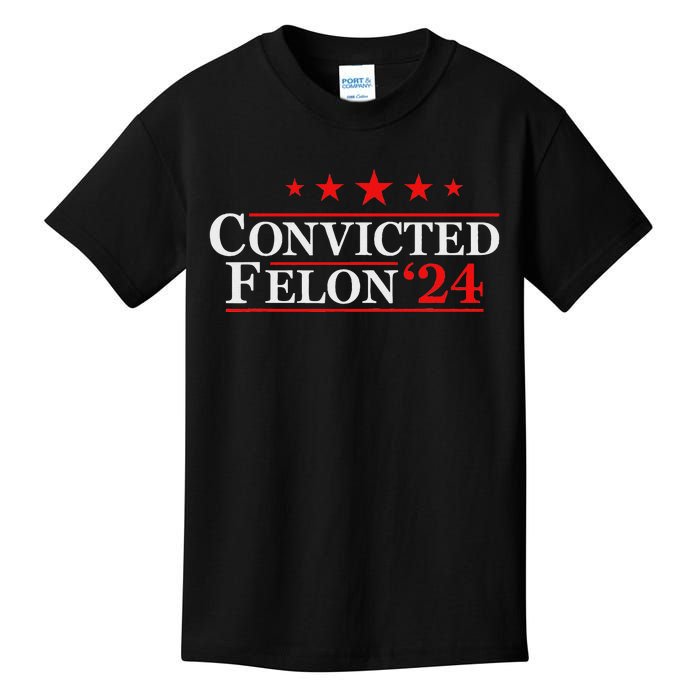 Felon24 Funny Pro Trump 2024 Campaign Kids T-Shirt