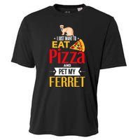 Ferret Funny Pizza Lover Pet Ferret Joke Ferret Lover Cooling Performance Crew T-Shirt