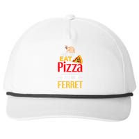 Ferret Funny Pizza Lover Pet Ferret Joke Ferret Lover Snapback Five-Panel Rope Hat