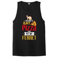 Ferret Funny Pizza Lover Pet Ferret Joke Ferret Lover PosiCharge Competitor Tank