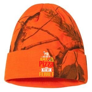 Ferret Funny Pizza Lover Pet Ferret Joke Ferret Lover Kati Licensed 12" Camo Beanie