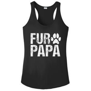 Funny Fur Papa Pet Lover Dog Dad Fathers Day Ladies PosiCharge Competitor Racerback Tank