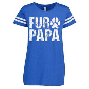 Funny Fur Papa Pet Lover Dog Dad Fathers Day Enza Ladies Jersey Football T-Shirt