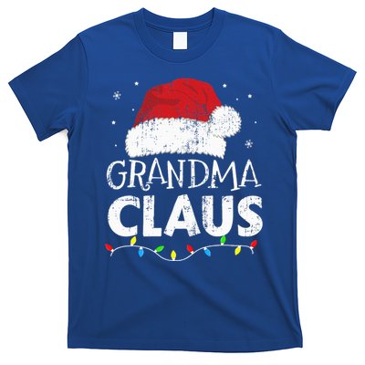 Festive Family Pajamas Grandma Claus Christmas Lights T-Shirt