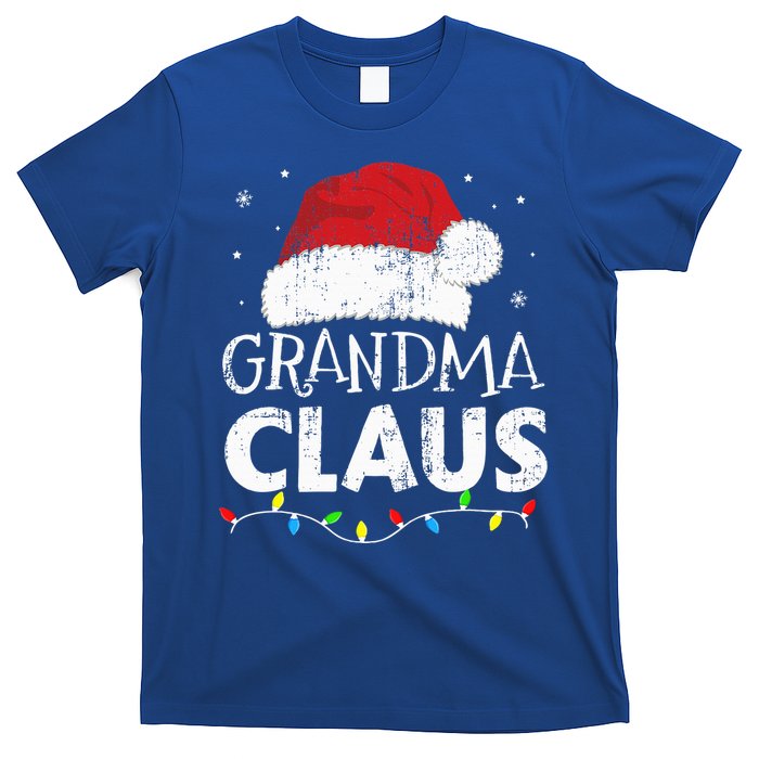 Festive Family Pajamas Grandma Claus Christmas Lights T-Shirt