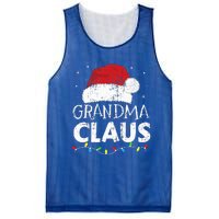 Festive Family Pajamas Grandma Claus Christmas Lights Mesh Reversible Basketball Jersey Tank