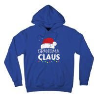 Festive Family Pajamas Grandma Claus Christmas Lights Tall Hoodie