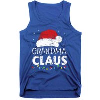 Festive Family Pajamas Grandma Claus Christmas Lights Tank Top