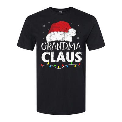 Festive Family Pajamas Grandma Claus Christmas Lights Softstyle CVC T-Shirt