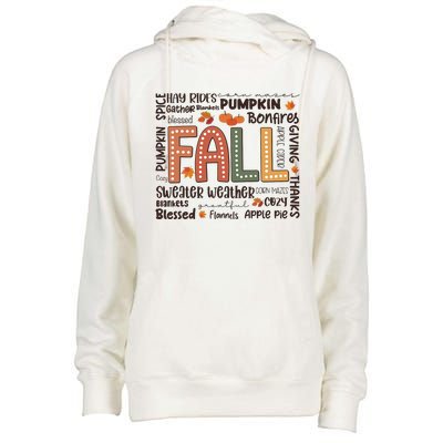 Fall Flannels Pumpkin Season Fall Vibes Autumn Thanksgiving Womens Funnel Neck Pullover Hood