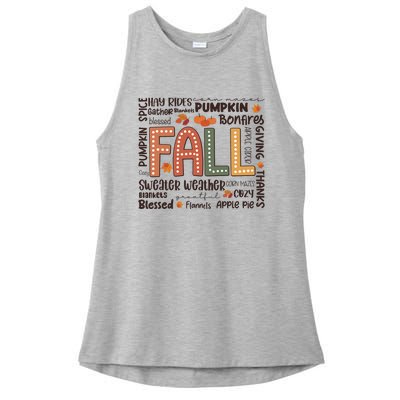 Fall Flannels Pumpkin Season Fall Vibes Autumn Thanksgiving Ladies PosiCharge Tri-Blend Wicking Tank