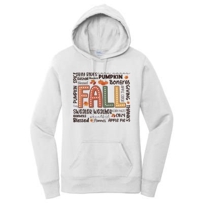 Fall Flannels Pumpkin Season Fall Vibes Autumn Thanksgiving Women's Pullover Hoodie