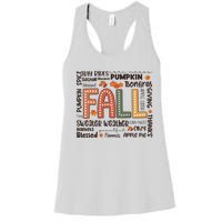 Fall Flannels Pumpkin Season Fall Vibes Autumn Thanksgiving Women's Racerback Tank