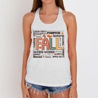 Fall Flannels Pumpkin Season Fall Vibes Autumn Thanksgiving Women's Knotted Racerback Tank