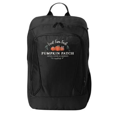 Farm Fresh Pumpkins Fun Autumn Halloween Thanksgiving Fall City Backpack