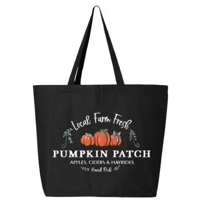 Farm Fresh Pumpkins Fun Autumn Halloween Thanksgiving Fall 25L Jumbo Tote