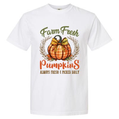 Farm Fresh Pumpkins Fun Autumn Halloween Thanksgiving Fall Garment-Dyed Heavyweight T-Shirt