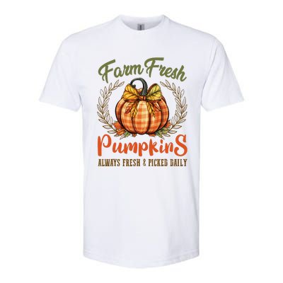 Farm Fresh Pumpkins Fun Autumn Halloween Thanksgiving Fall Softstyle CVC T-Shirt