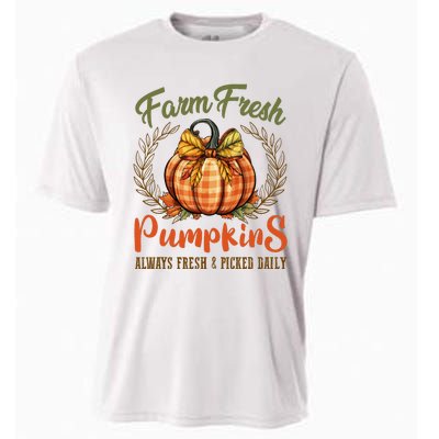 Farm Fresh Pumpkins Fun Autumn Halloween Thanksgiving Fall Cooling Performance Crew T-Shirt