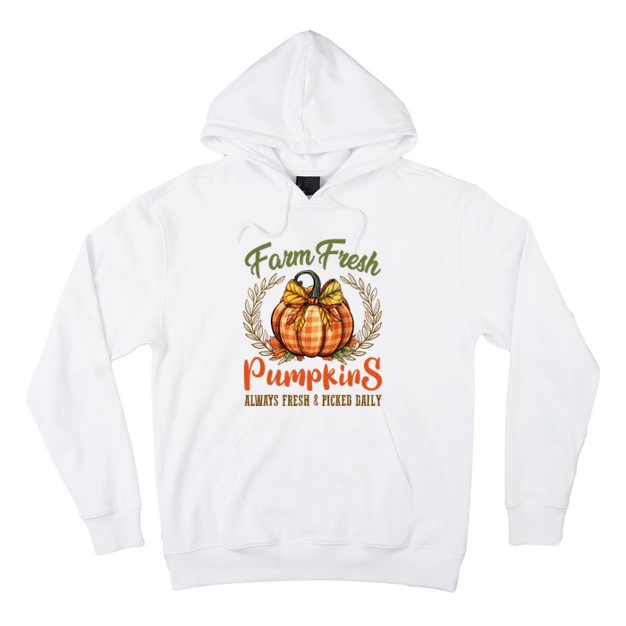 Farm Fresh Pumpkins Fun Autumn Halloween Thanksgiving Fall Hoodie