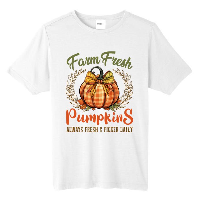 Farm Fresh Pumpkins Fun Autumn Halloween Thanksgiving Fall Tall Fusion ChromaSoft Performance T-Shirt