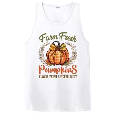 Farm Fresh Pumpkins Fun Autumn Halloween Thanksgiving Fall PosiCharge Competitor Tank