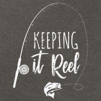 Funny Fishing Pole Keeping It Reel Joke Gift Cotton Canvas Backpack