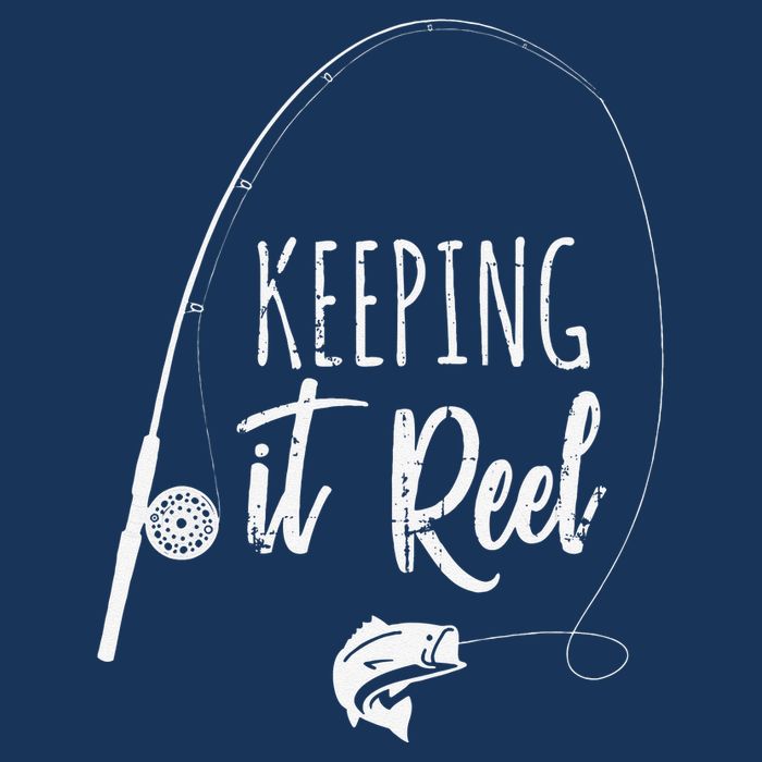 Funny Fishing Pole Keeping It Reel Joke Gift Sustainable Bucket Hat