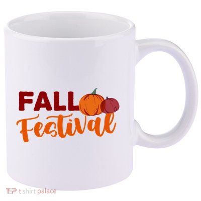 Fall Festival Pumpkin Halloween 11oz C Handle Ceramic Mug