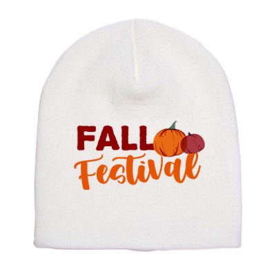 Fall Festival Pumpkin Halloween Short Acrylic Beanie