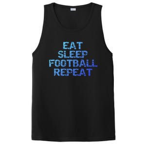 Funny Football Player Gift Eat Sleep Football Repeat Gift PosiCharge Competitor Tank