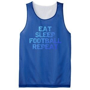 Funny Football Player Gift Eat Sleep Football Repeat Gift Mesh Reversible Basketball Jersey Tank