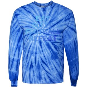 Funny Football Player Gift Eat Sleep Football Repeat Gift Tie-Dye Long Sleeve Shirt