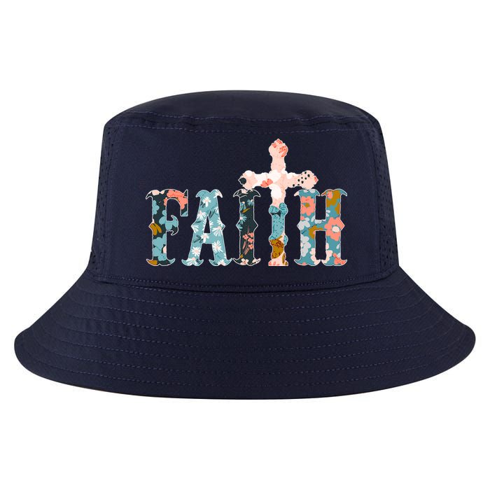 Floral Flower Print Faith Cool Comfort Performance Bucket Hat