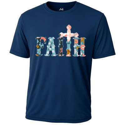 Floral Flower Print Faith Performance Shirt