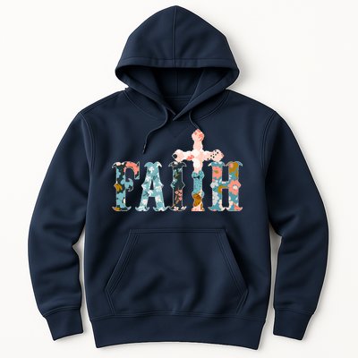 Floral Flower Print Faith Hoodie