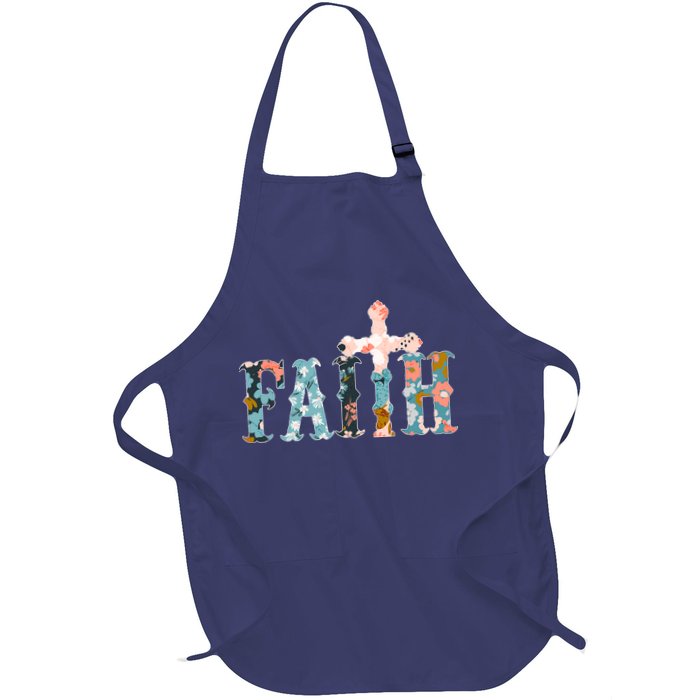 Floral Flower Print Faith Apron