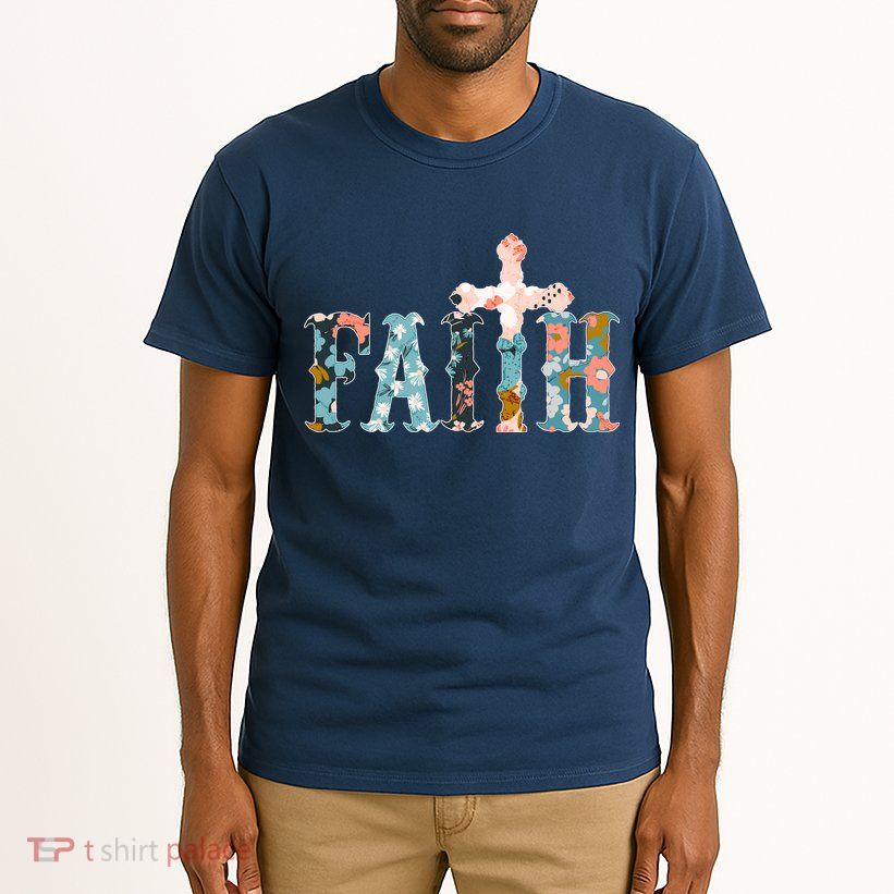 Floral Flower Print Faith Tall T-Shirt