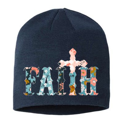 Floral Flower Print Faith Sustainable Beanie