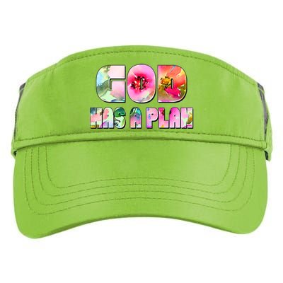 Floral Flower Print God Has A Plan Adult Drive Performance Visor