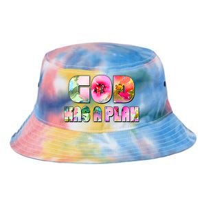 Floral Flower Print God Has A Plan Tie Dye Newport Bucket Hat