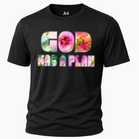 Floral Flower Print God Has A Plan Cooling Performance Crew T-Shirt